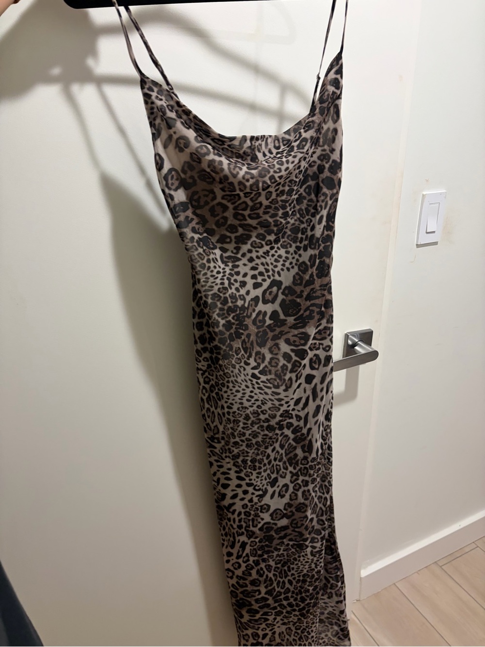 Princess Polly Leopard Print Cowl Neck Maxi Dress - Brown/Black
